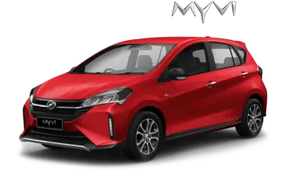 Perodua Myvi merah