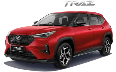 Perodua Traz berwarna merah